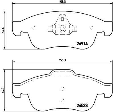 

Комплект тормозных колодок Brembo P68050