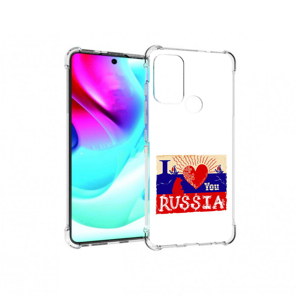 

Чехол MyPads Tocco для Motorola Moto G60S Люблю Россию (PT227079.361.112), Прозрачный, Tocco