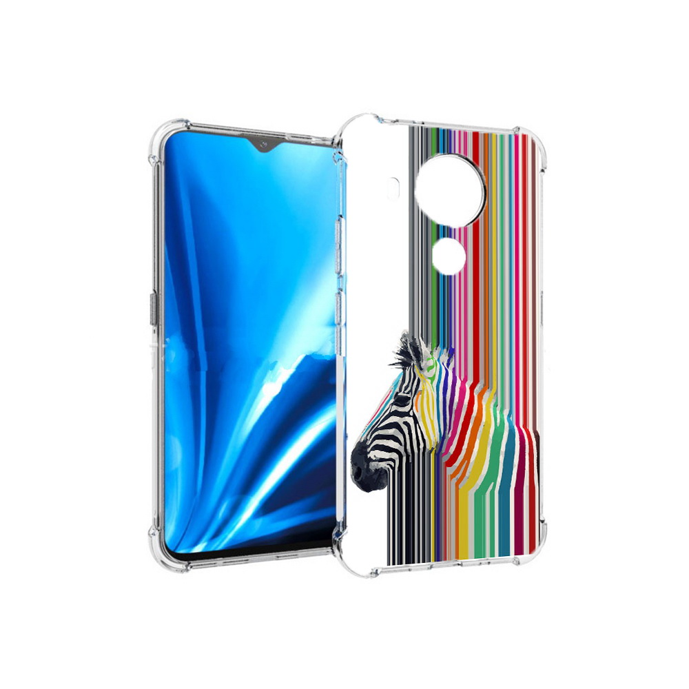 

Чехол MyPads Tocco для Nokia 5.4 радужная зебра (PT156621.100.565), Прозрачный, Tocco