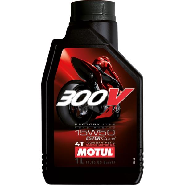 

Масло для мотоциклов MOTUL 300V 4Т 15w-50 FACTORY LINE ROAD RACING (1л) VN