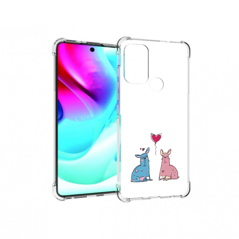 

Чехол MyPads Tocco для Motorola Moto G60S Лама любовь (PT227079.361.102), Прозрачный, Tocco