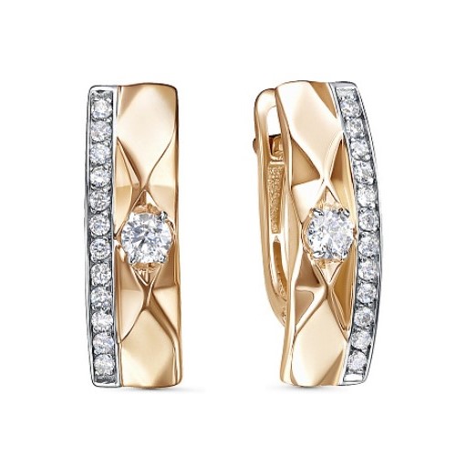 

Серьги из красного золота Гранат 21804018, фианит, 21804018