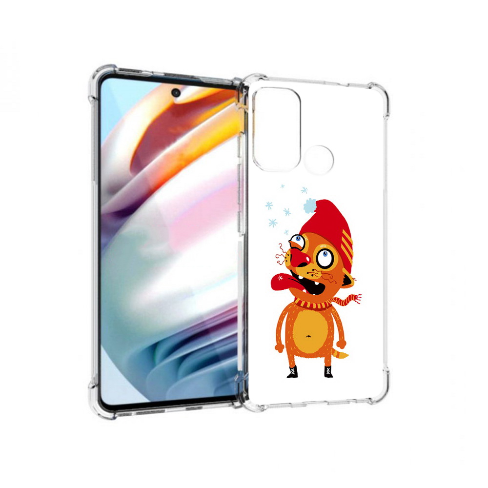 

Чехол MyPads Tocco для Motorola Moto G60 Зимний кот (PT227068.360.88), Прозрачный, Tocco