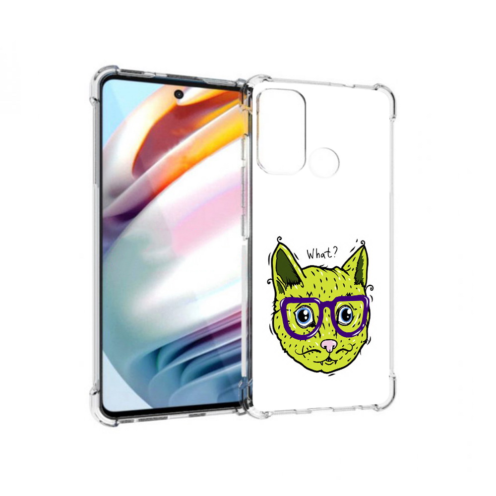 

Чехол MyPads Tocco для Motorola Moto G60 Зеленый кот (PT227068.360.86), Прозрачный, Tocco