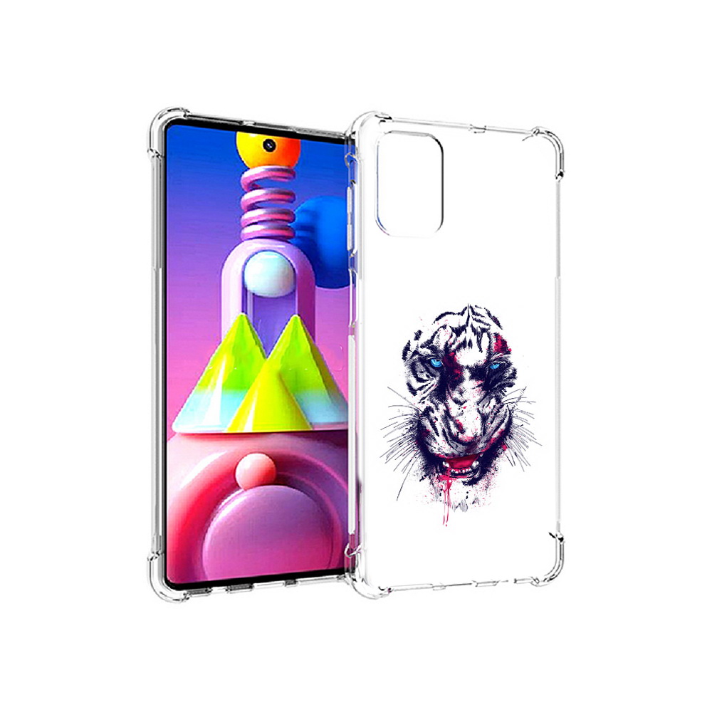

Чехол MyPads Tocco для Samsung Galaxy M51 безумный тигр (PT156838.490.228), Прозрачный, Tocco