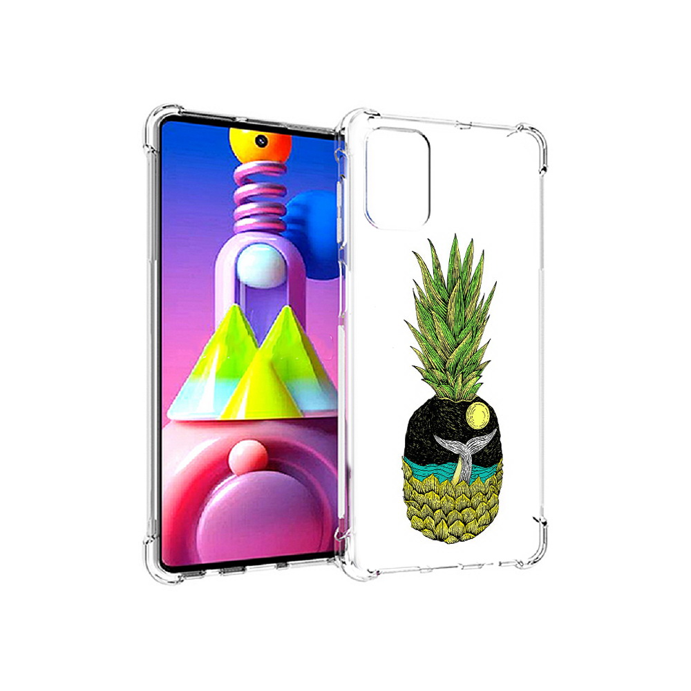 

Чехол MyPads Tocco для Samsung Galaxy M51 ананас с китом (PT156838.490.220), Прозрачный, Tocco