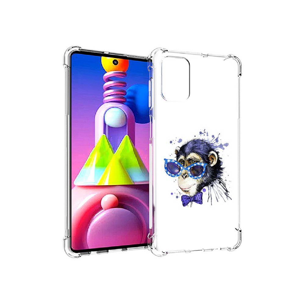 

Чехол MyPads Tocco для Samsung Galaxy M51 акварельная обезьяна (PT156838.490.216), Прозрачный, Tocco