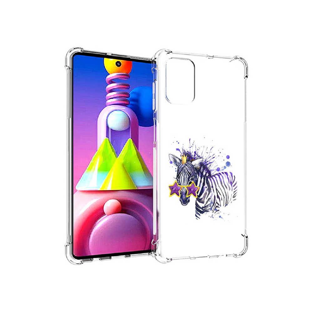 

Чехол MyPads Tocco для Samsung Galaxy M51 акварельная зебра (PT156838.490.215), Прозрачный, Tocco