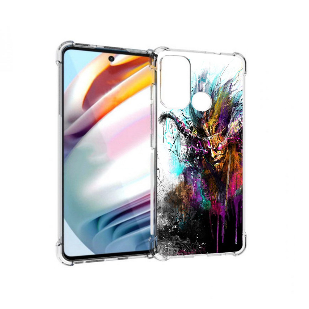 

Чехол MyPads Tocco для Motorola Moto G60 яркий дьявол (PT227068.360.709), Прозрачный, Tocco