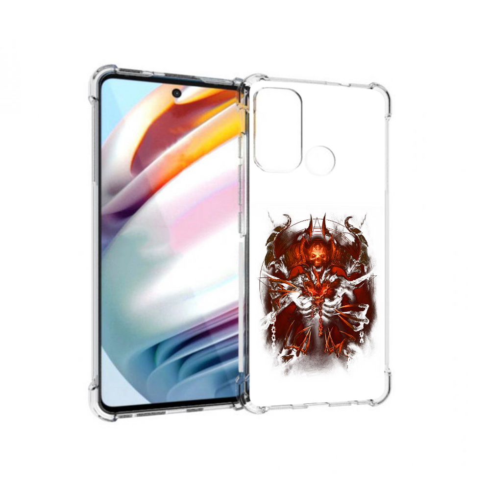 

Чехол MyPads Tocco для Motorola Moto G60 яркий демон (PT227068.360.708), Прозрачный, Tocco