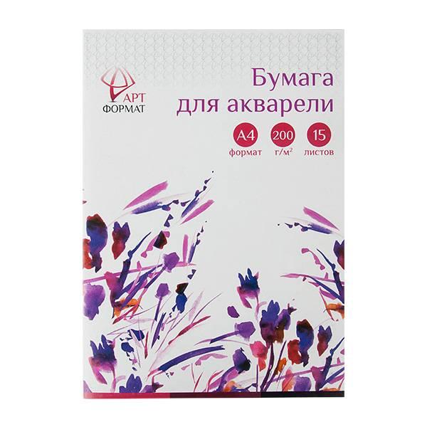 

Папка для акварели А4, 15л АРТформат (200 г/кв.м) тиснение скорлупа, 20шт.