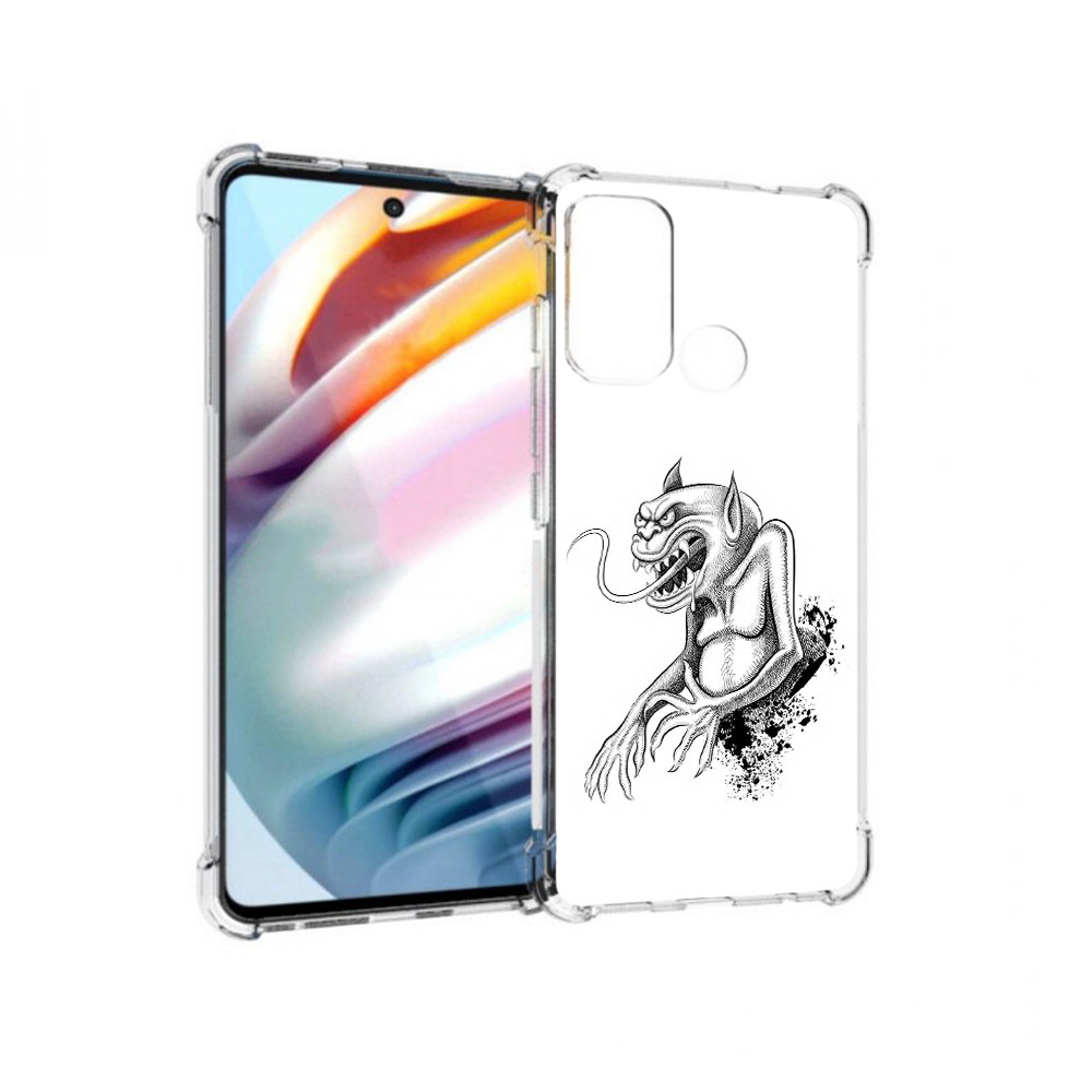 

Чехол MyPads Tocco для Motorola Moto G60 чорт (PT227068.360.692), Прозрачный, Tocco