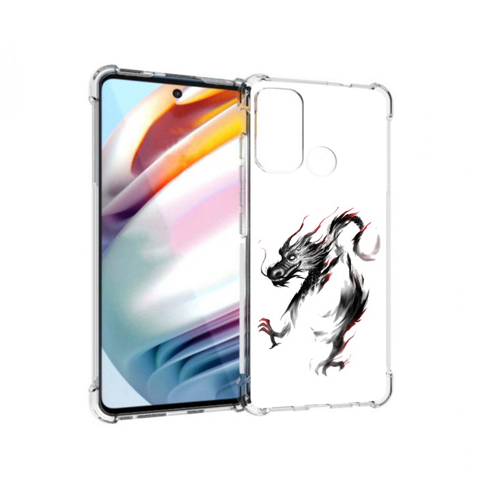 

Чехол MyPads Tocco для Motorola Moto G60 черный дракон (PT227068.360.690), Прозрачный, Tocco