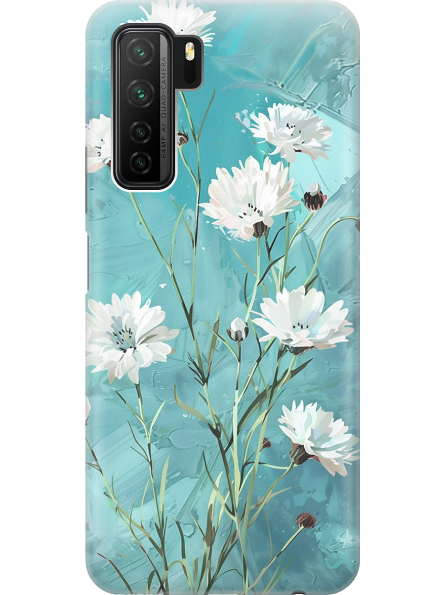 

Силиконовый чехол на Honor 30S / Huawei Nova 7 SE с принтом "Белые васильки", Прозрачный;белый;голубой, 722946122