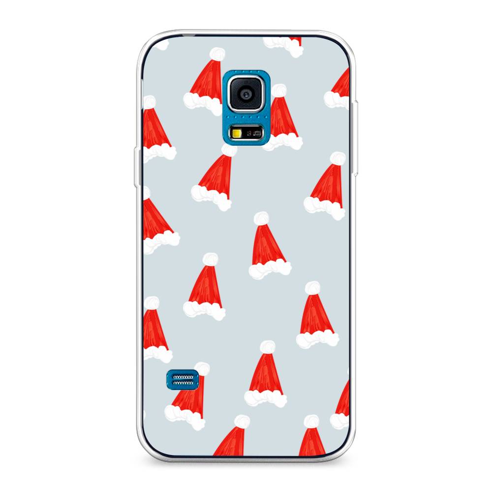 

Чехол на Samsung Galaxy S5 mini "Новогодние шапочки", Белый;красный;серый, 24250-5