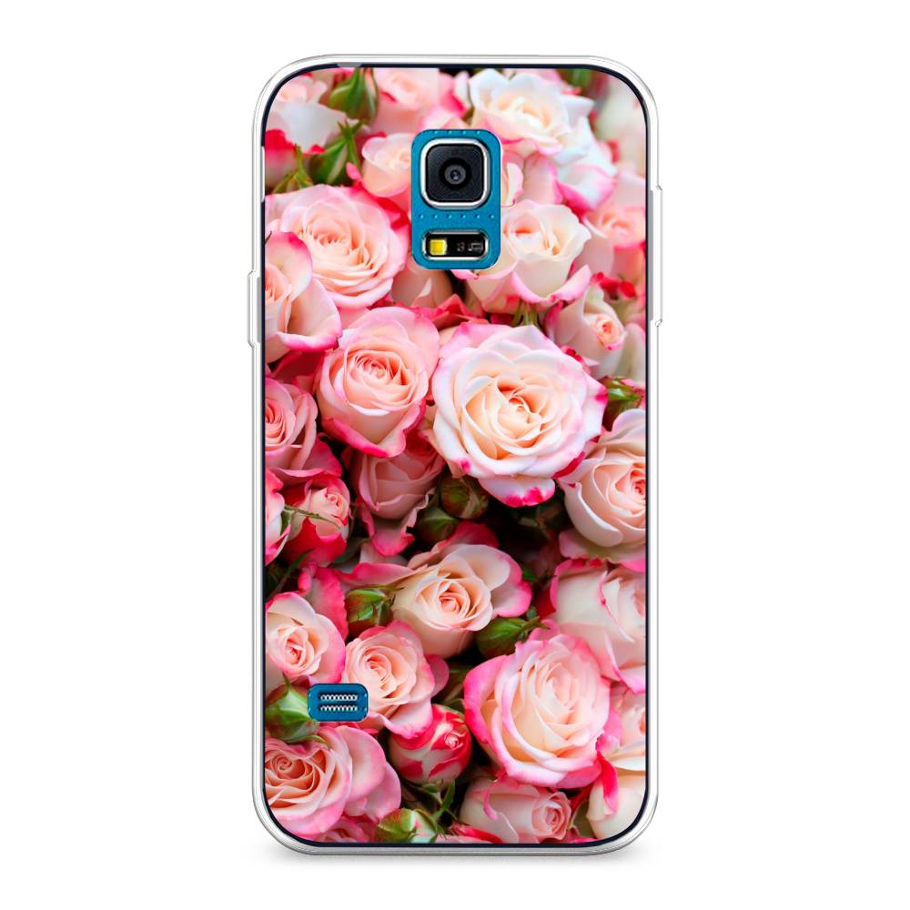 

Чехол на Samsung Galaxy S5 mini "Много роз", Розовый, 24250-2