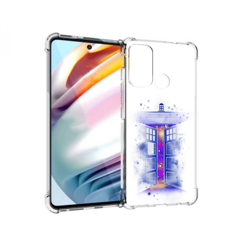 

Чехол MyPads Tocco для Motorola Moto G60 фиолетовый уголок абстракция (PT227068.360.659), Прозрачный, Tocco