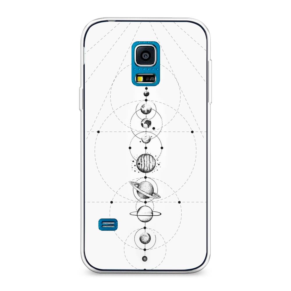 

Чехол на Samsung Galaxy S5 mini "Парад планет", Серый, 24250-2