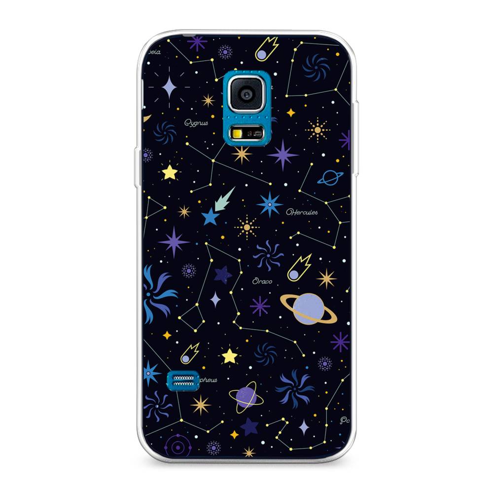 

Чехол на Samsung Galaxy S5 mini "Цветной космос", Желтый, 24250-2