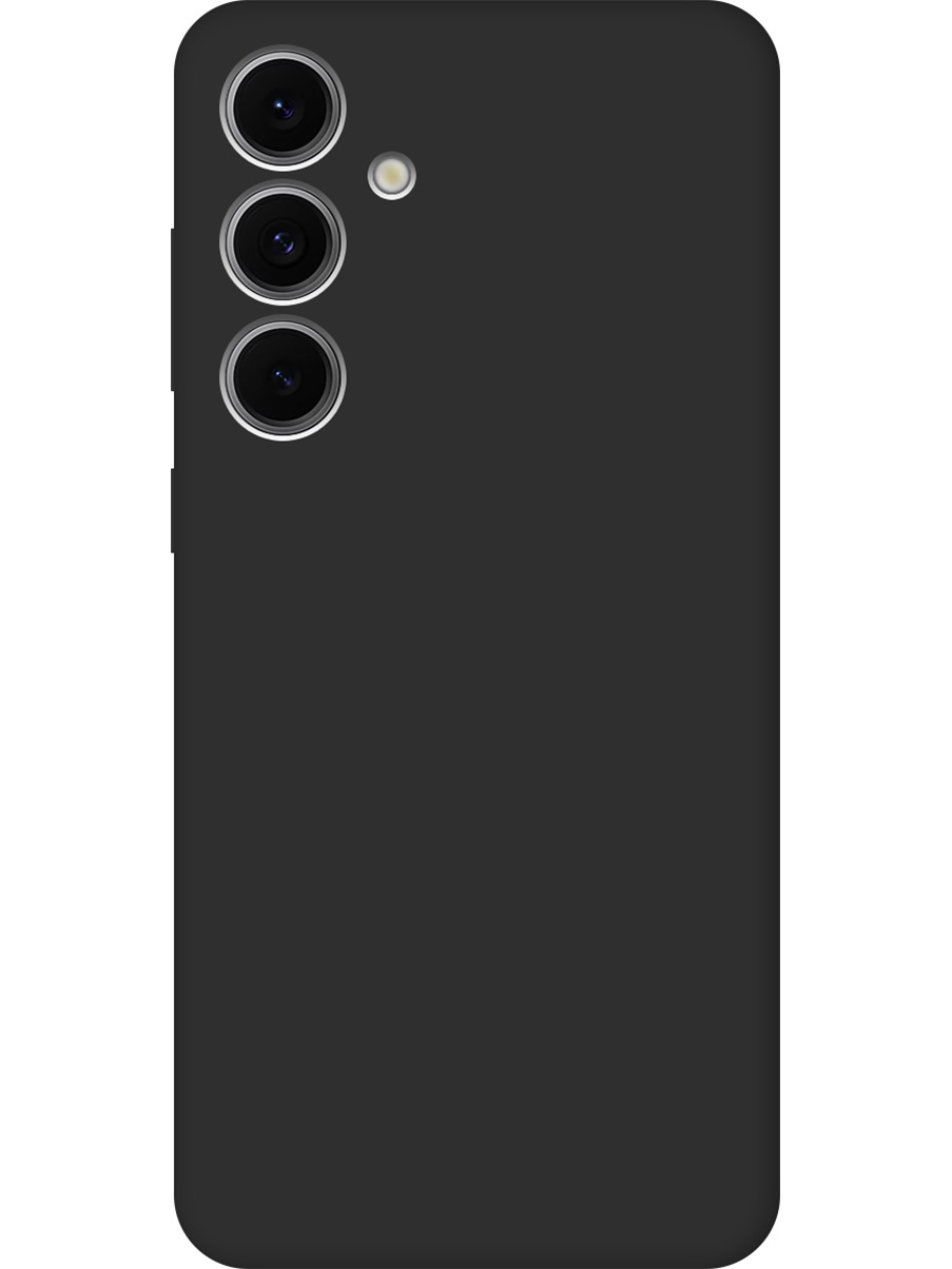 

Силиконовый чехол на Samsung Galaxy S24 FE матовый черный, 786718113