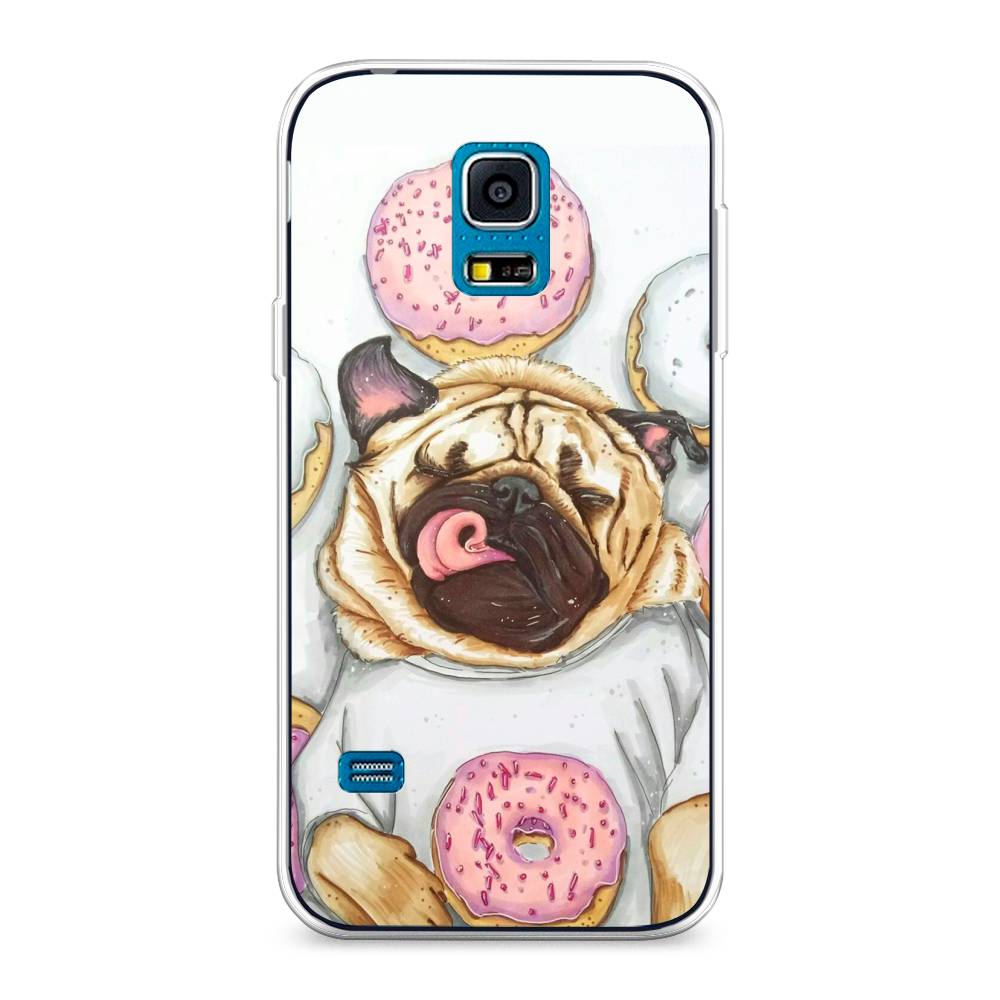 

Чехол на Samsung Galaxy S5 mini "Счастливый мопс", Розовый;бежевый;коричневый, 24250-1