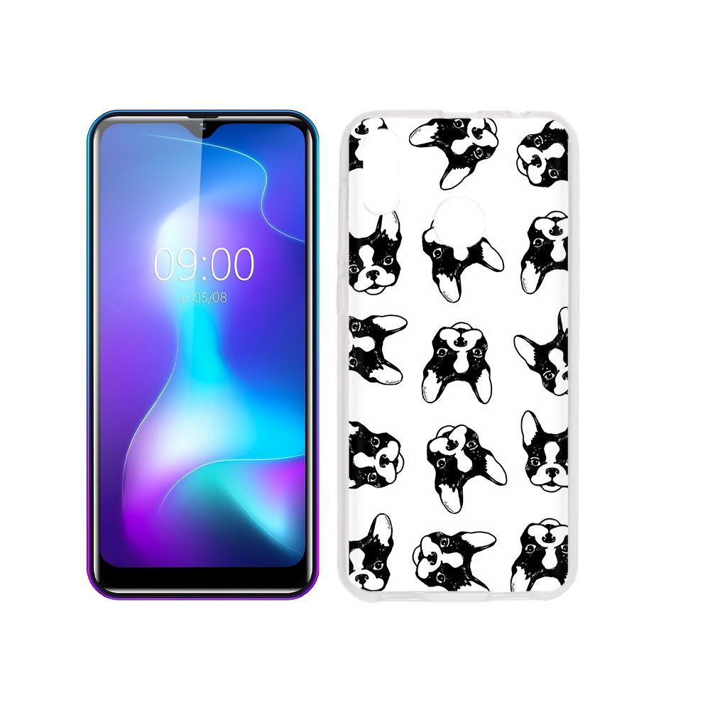 

Чехол MyPads Tocco для BQ 6042L черно белые собачки, Прозрачный, Tocco