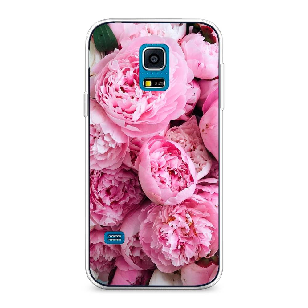 

Чехол на Samsung Galaxy S5 mini "Розовые пионы", Бежевый;розовый, 24250-2