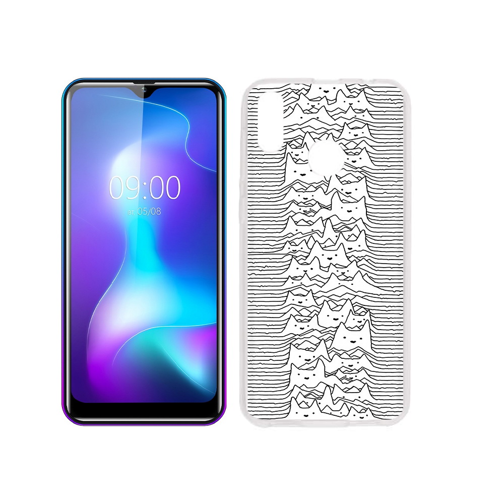 

Чехол MyPads Tocco для BQ 6042L черно белые коты 3D, Прозрачный, Tocco