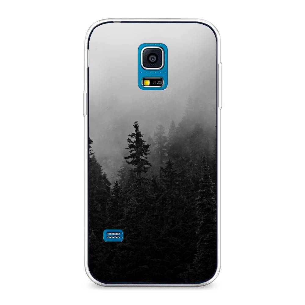 

Чехол на Samsung Galaxy S5 mini "Туманный лес", Серый;черный, 24250-2