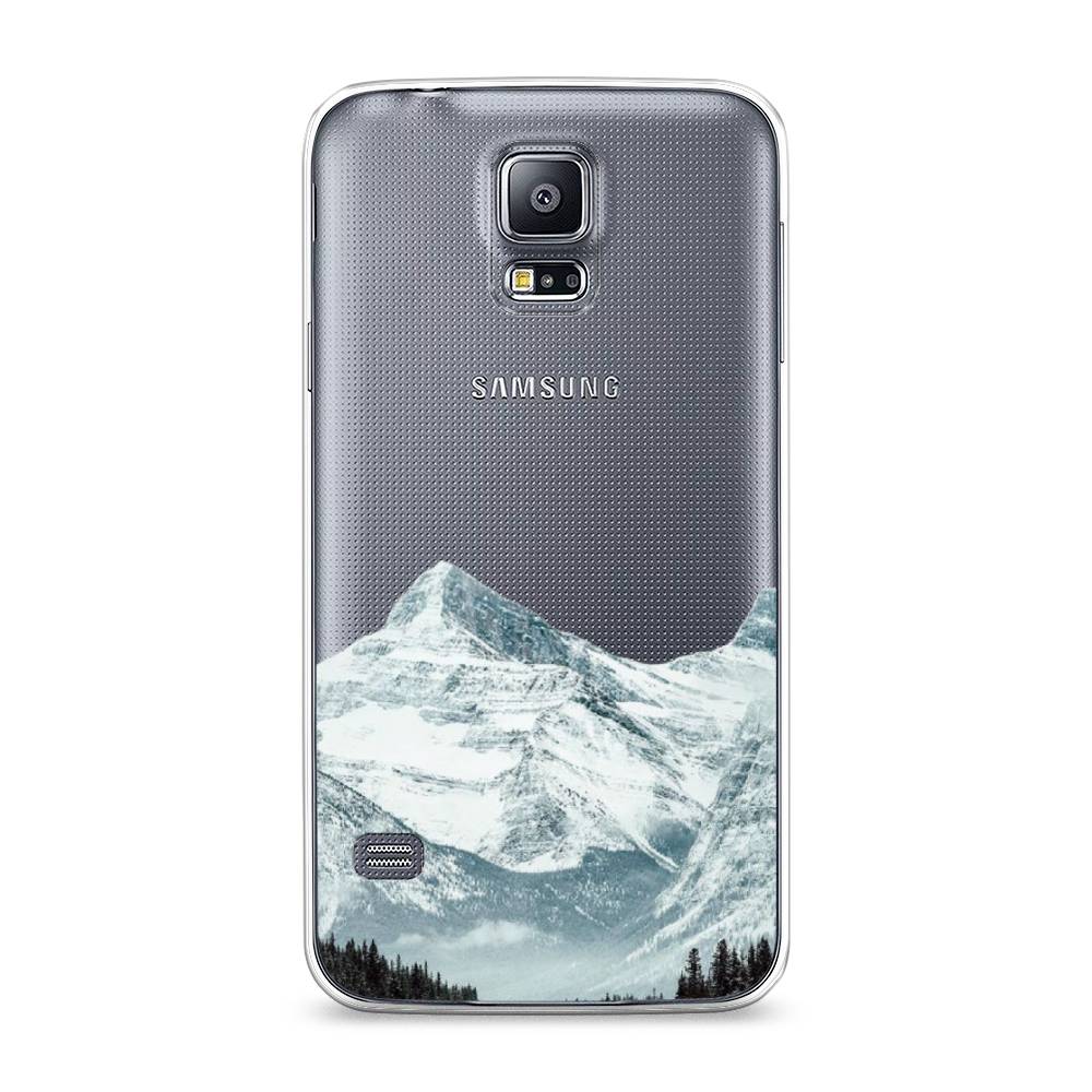

Чехол на Samsung Galaxy S5 "Горы арт 1", Белый;зеленый, 24150-2