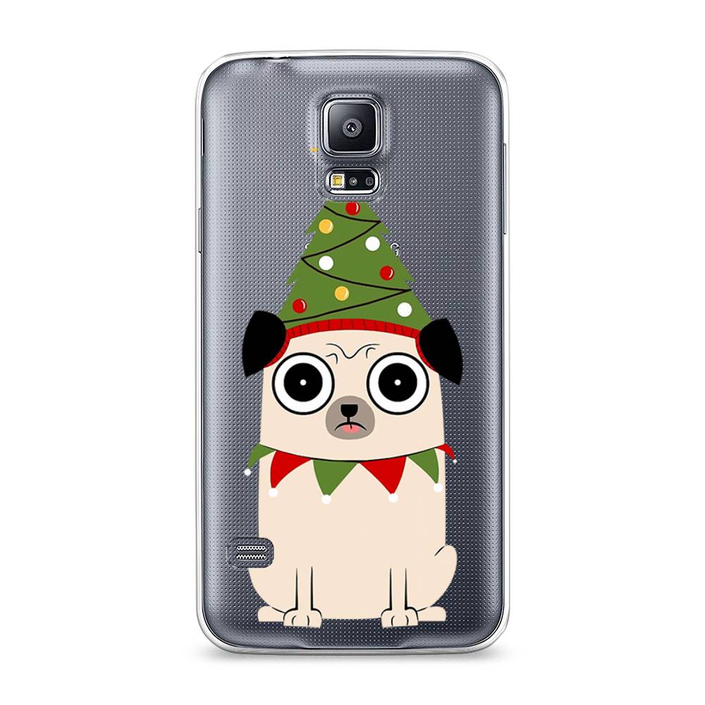 

Чехол на Samsung Galaxy S5 "Собачка с ёлочкой", Бежевый;красный;зеленый, 24150-1