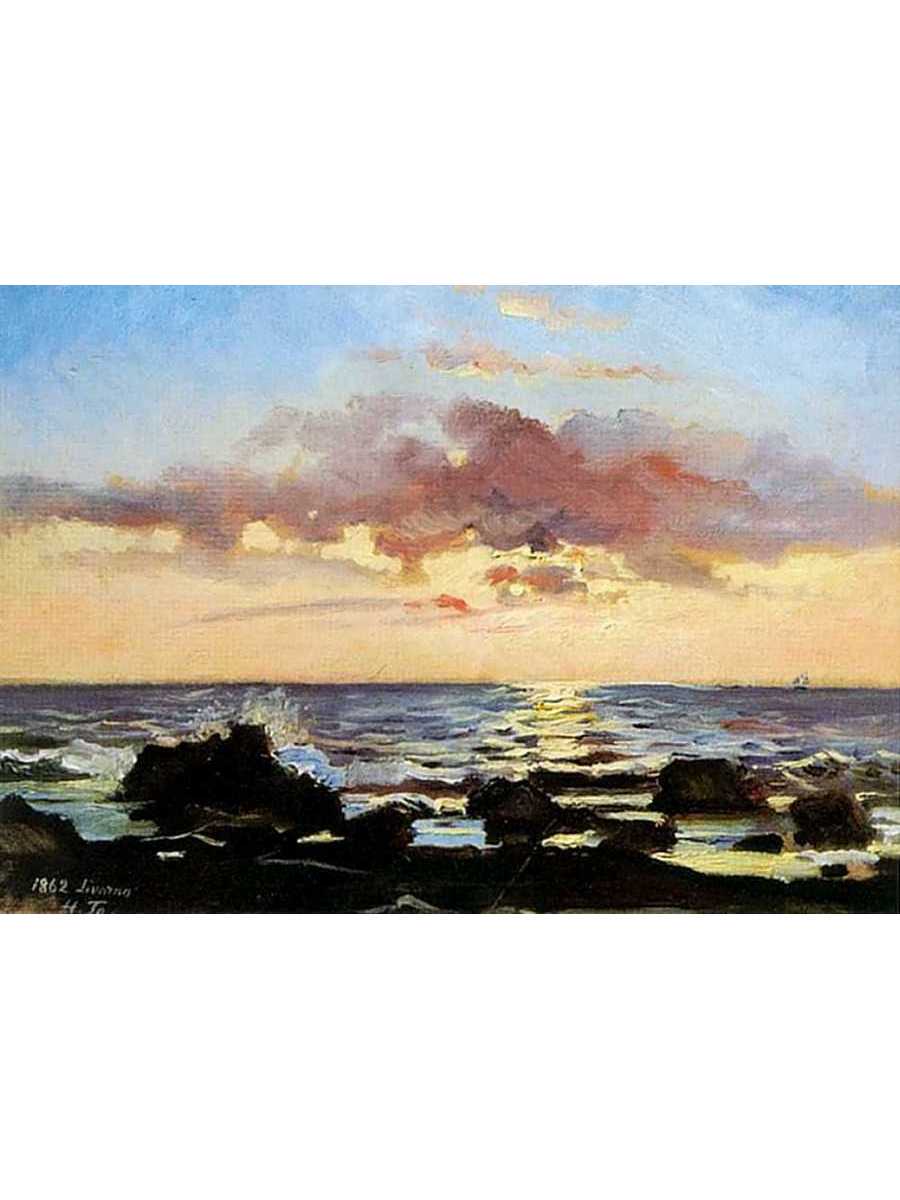 

Постер DRABS A3 Ге Николай Николаевич Закат на море в Ливорно
