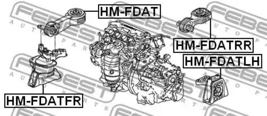 

Опора двигателя honda civic fd 4d 06-12 зад.at