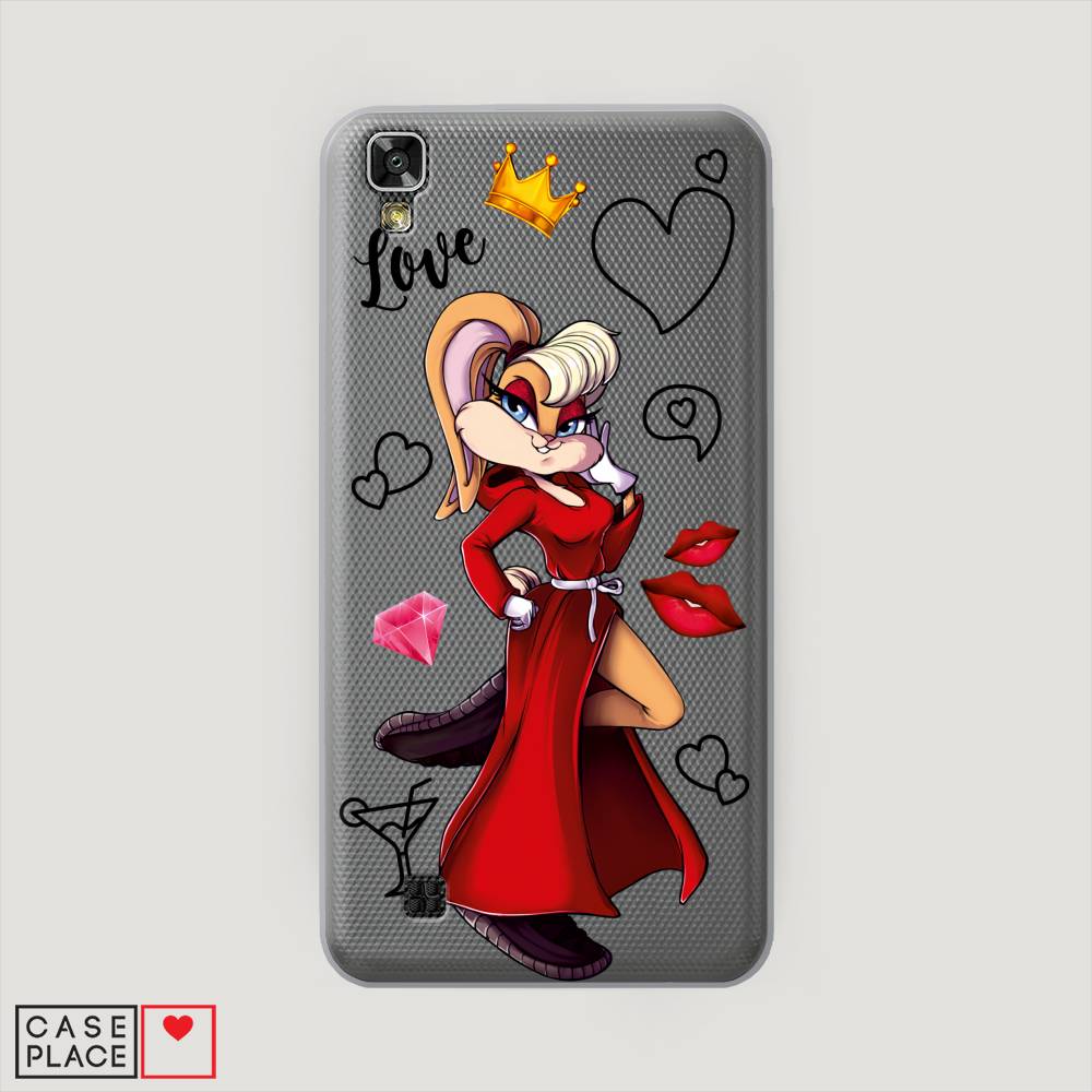 

Чехол на LG X Power (K220DS) "Rich Lola Bunny", Красный;бежевый;оранжевый, 82350-6