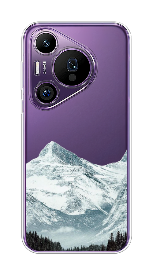 

Чехол на Huawei Pura 70 Pro/70 Pro Plus "Горы арт 1", Белый;зеленый, 6124450-1