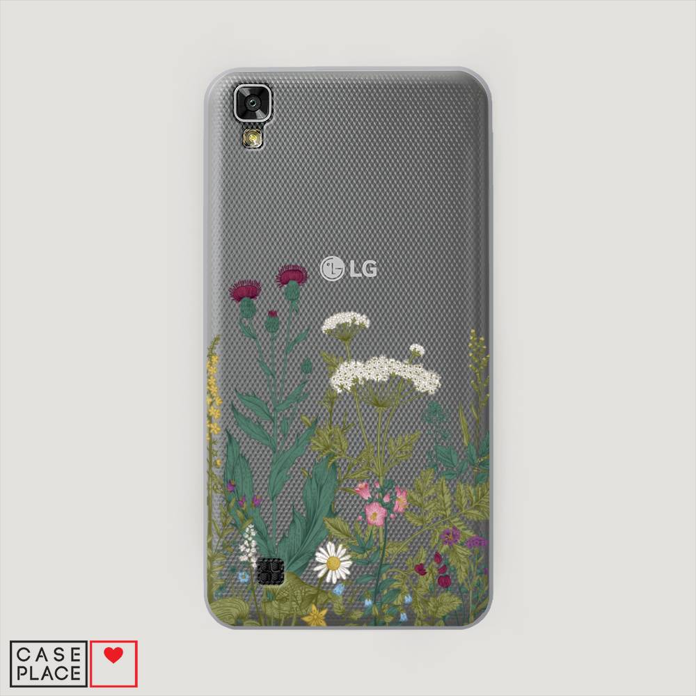 

Чехол на LG X Power (K220DS) "Дикие полевые цветы", Зеленый;розовый;белый, 82350-2
