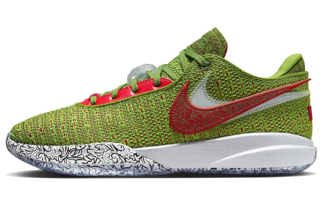

Кроссовки унисекс Nike LeBron 20 Christmas 20 EP зеленые 40 EU, Зеленый, LeBron 20 Christmas 20 EP