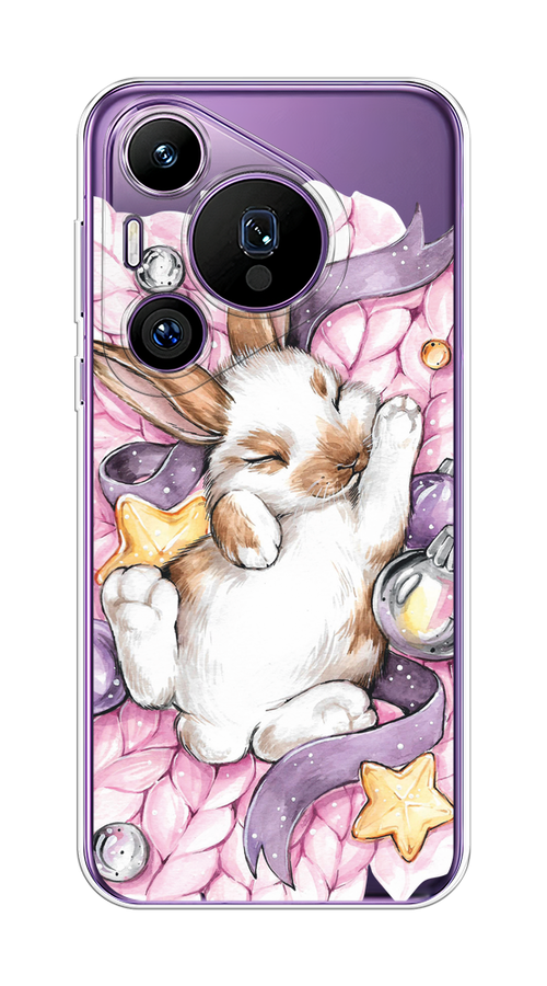

Чехол на Huawei Pura 70 Pro/70 Pro Plus "Кролик спит", Розовый;белый, 6124450-1