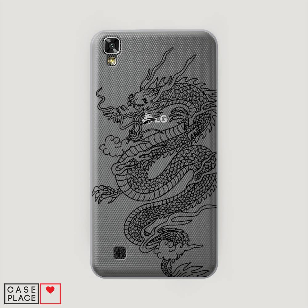 

Чехол на LG X Power (K220DS) "Большой китайский дракон", Черный;серый, 82350-1