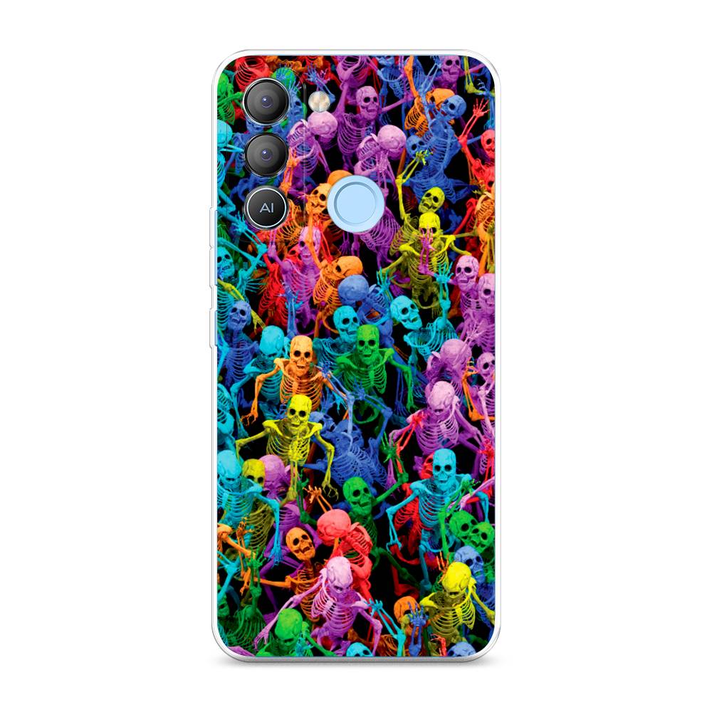 

Чехол на Tecno POP 5 LTE "Вечеринка скелетов", Фиолетовый;желтый;оранжевый, 303050-6