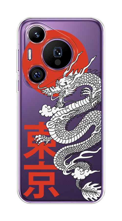 

Чехол на Huawei Pura 70 Pro/70 Pro Plus "Китайский дракон", Черный;красный;белый, 6124450-1