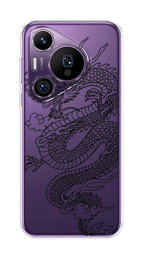 

Чехол на Huawei Pura 70 Pro/70 Pro Plus "Большой китайский дракон", Черный;серый, 6124450-1