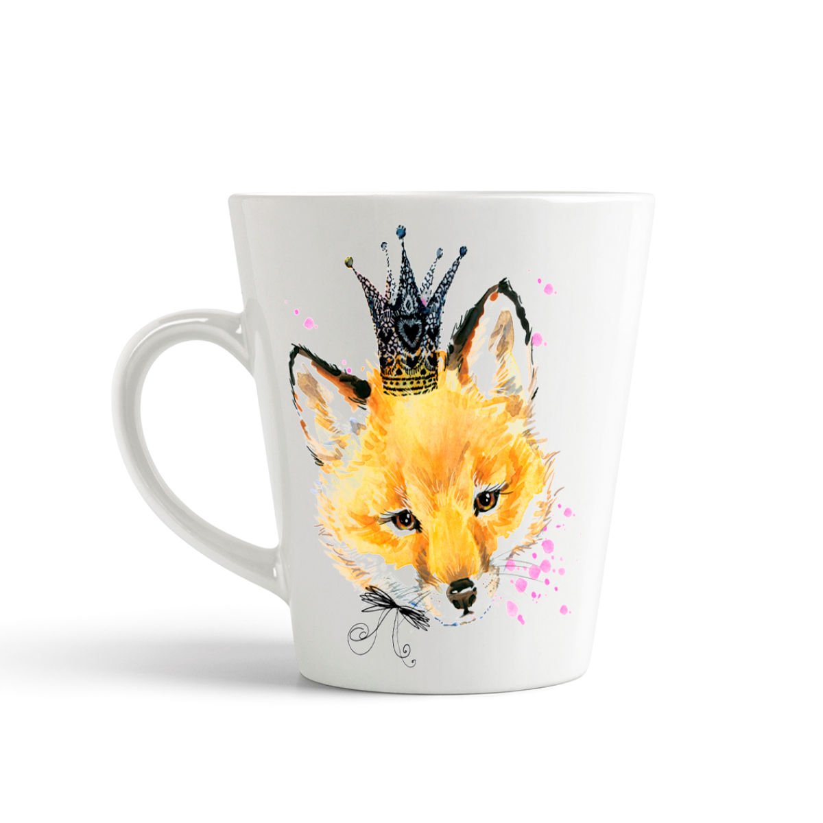 

Кружка-латте CoolPodarok Краски Лисичка в короне