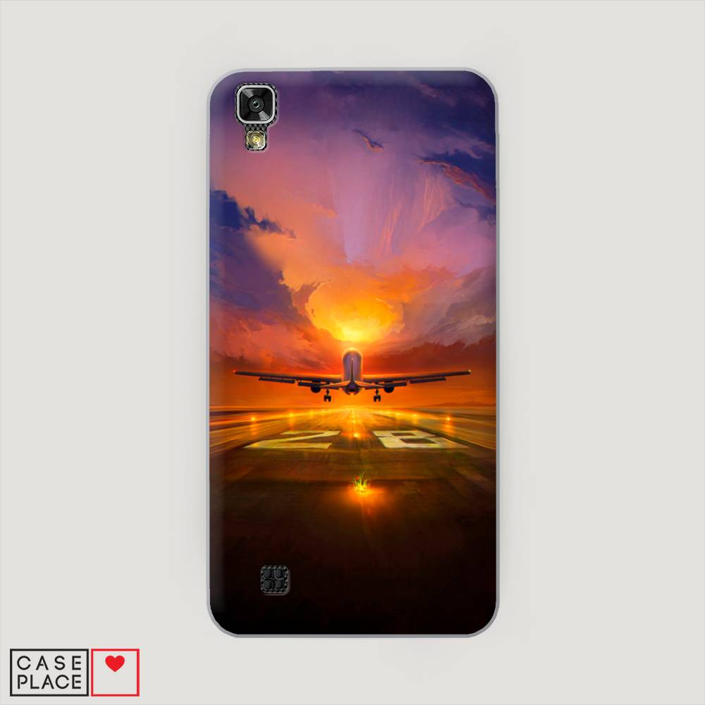

Чехол на LG X Power (K220DS) "Самолет на посадке", Оранжевый;синий, 82350-6