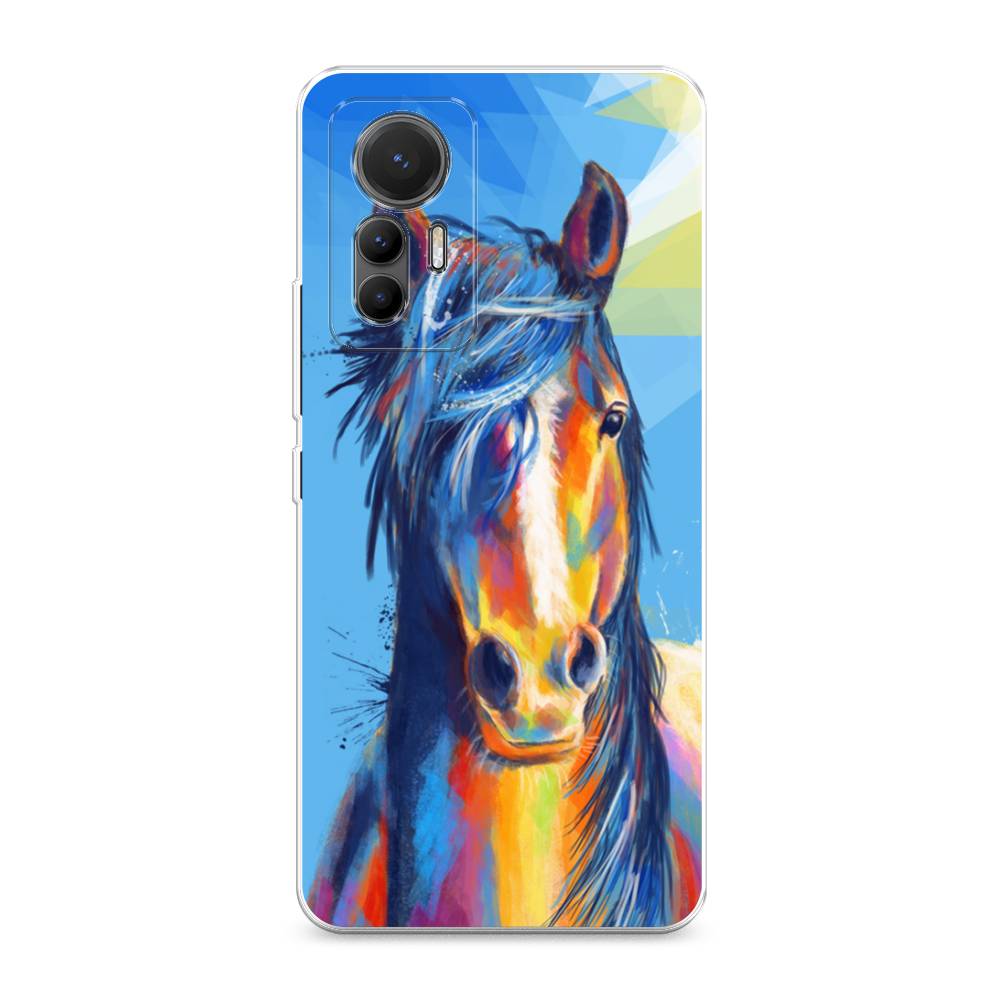 

Чехол для Xiaomi 12 Lite "Лошадь арт 3", Голубой;желтый;синий, 315050-1