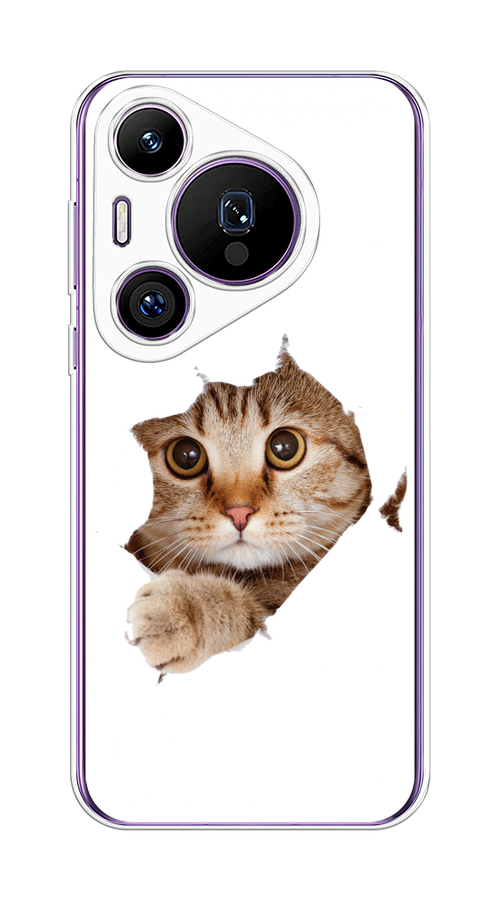 

Чехол на Huawei Pura 70 Pro/70 Pro Plus "Кот и бумага", Белый;коричневый, 6124450-1