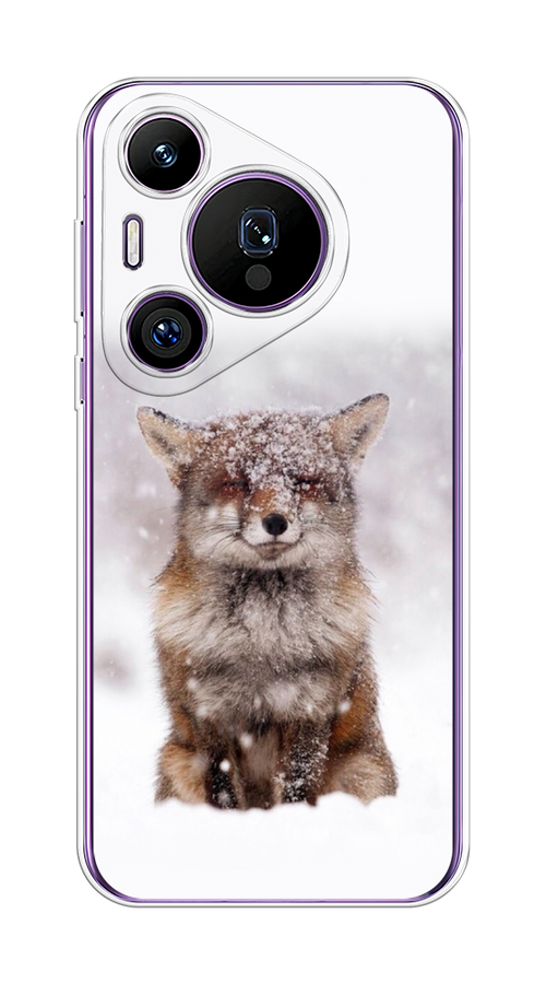 

Чехол на Huawei Pura 70 Pro/70 Pro Plus "Зимняя лиса", Белый;серый;коричневый, 6124450-1