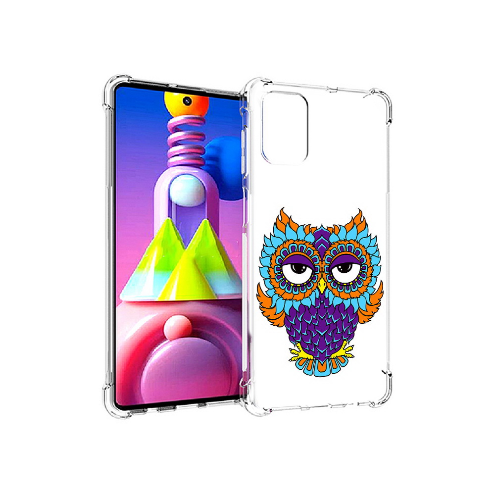 

Чехол MyPads Tocco для Samsung Galaxy M51 Цветная сова (PT156838.490.198), Прозрачный, Tocco