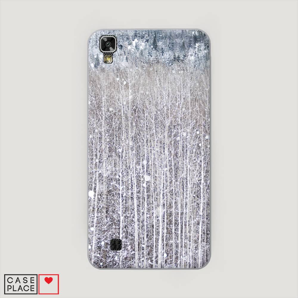 

Чехол на LG X Power (K220DS) "Снежный лес", Бежевый;серый;белый, 82350-5