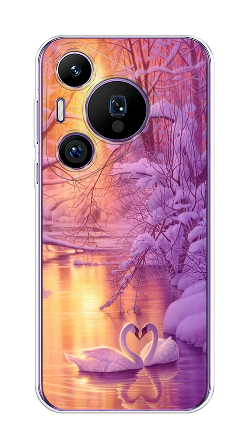 

Чехол на Huawei Pura 70 Pro/70 Pro Plus "Зима 1", Фиолетовый;желтый, 6124450-1